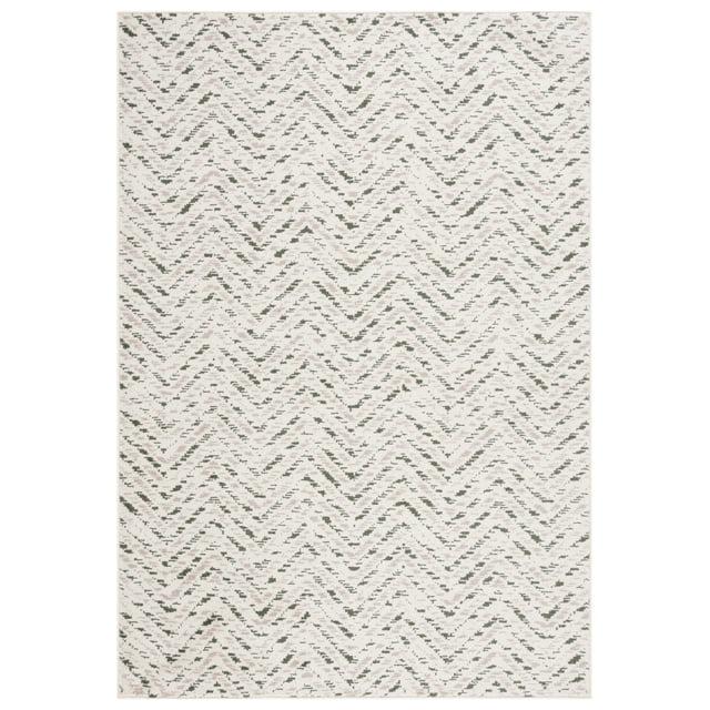 SAFAVIEH Adirondack Altan Striped Area Rug, Ivory/Dark Green, 5'1" x 7'6"