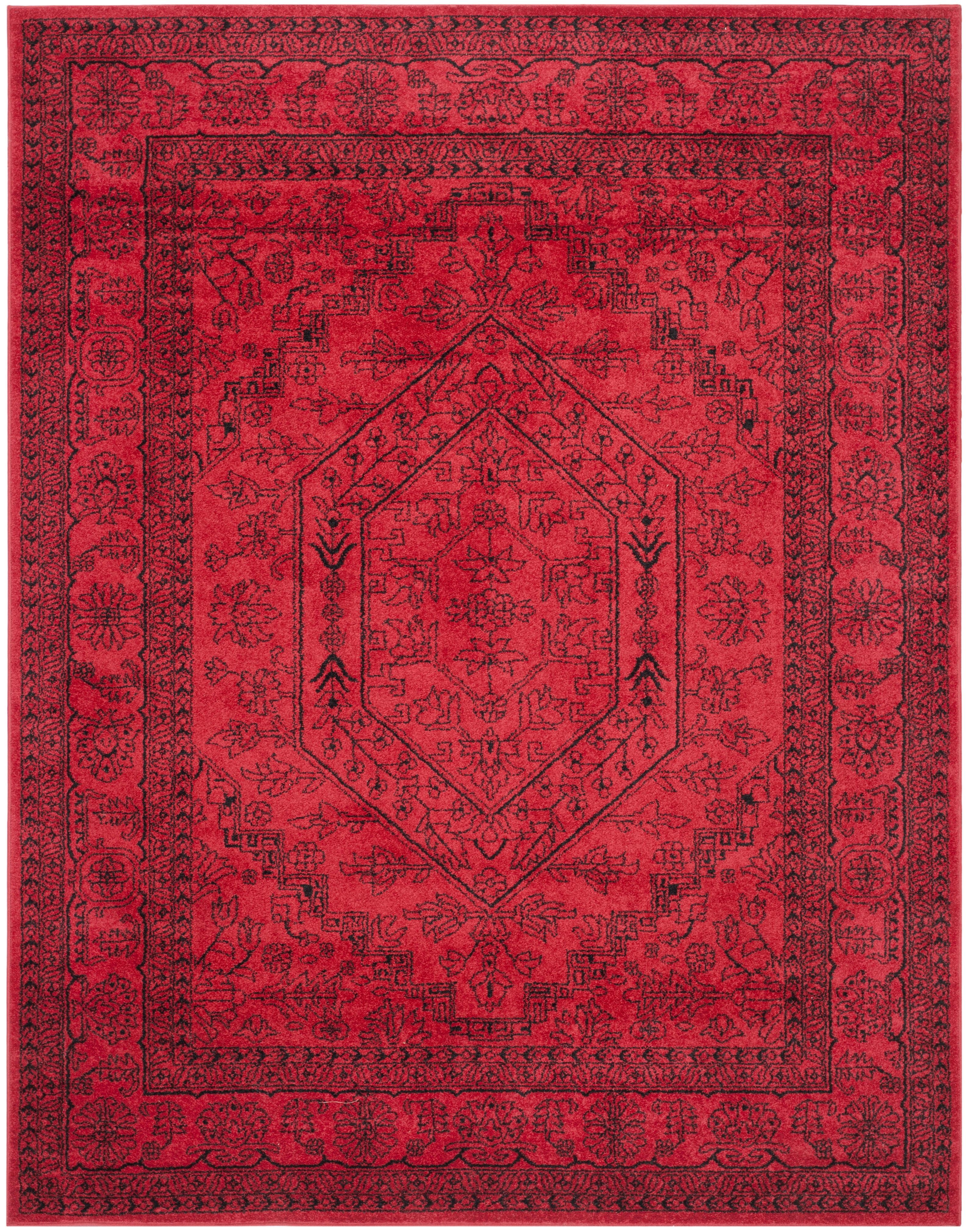 Adirondack ADR108 Power Loomed Area Rug - Red/Black - 8'9"x11'9" - Safavieh.