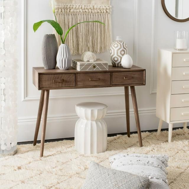 Albus 3 Drawer Console Table - CNS5701B - Brown - Safavieh