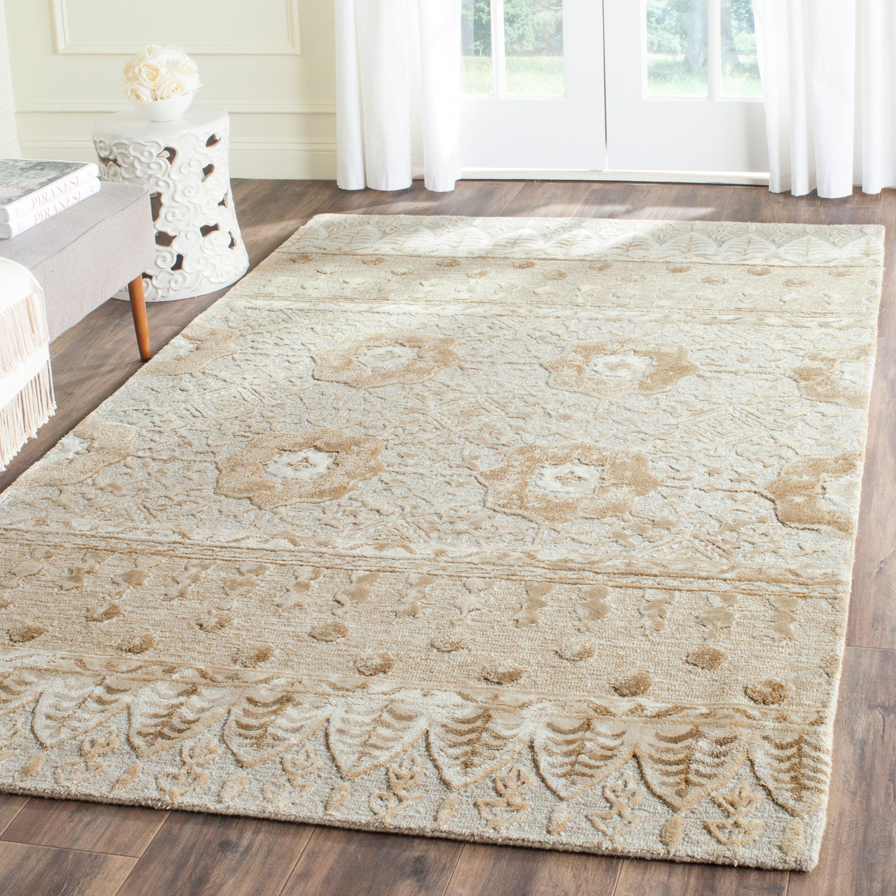 Ivory Elegance Hand-Tufted Wool Rectangular Area Rug