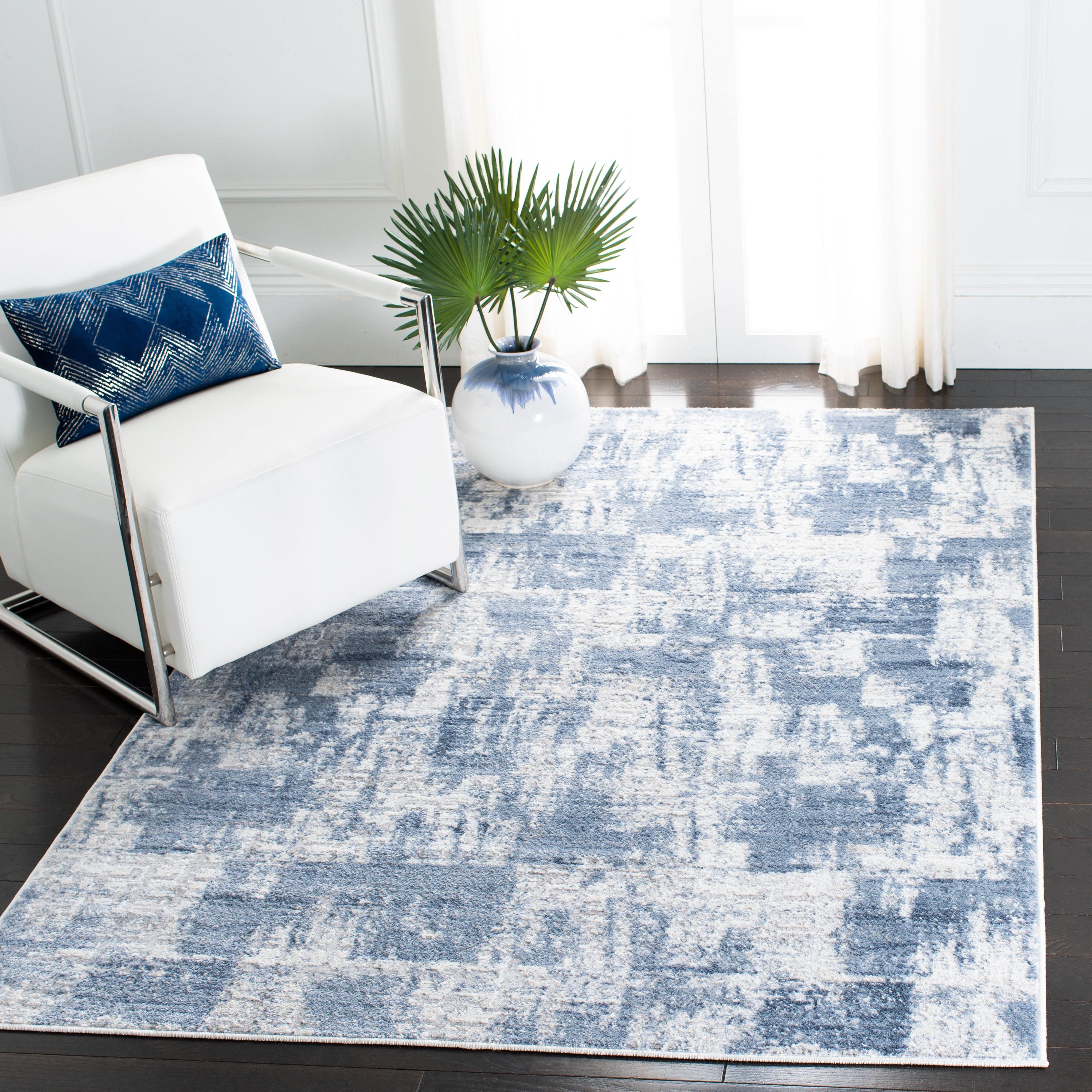 Amelia ALA786 Power Loomed Accent Rug - Ivory/Blue - 3'x5' - Safavieh.
