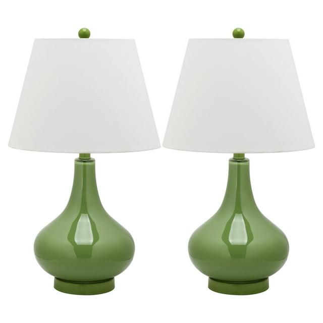 Amy Gourd Table Lamp (Set of 2) - 24 Inch Height - LIT4087 - Green - Safavieh