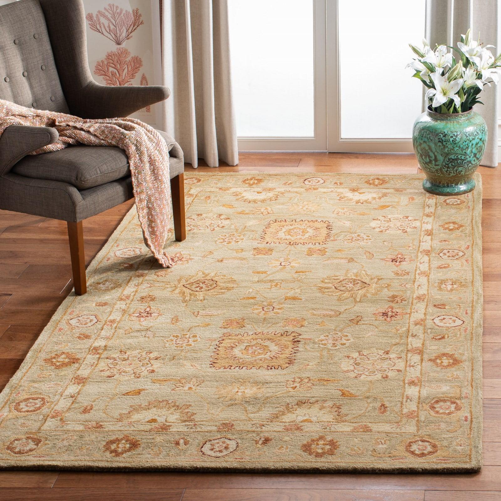 SAFAVIEH Anatolia Sherman Floral Wool Area Rug, Sage, 5' x 8'