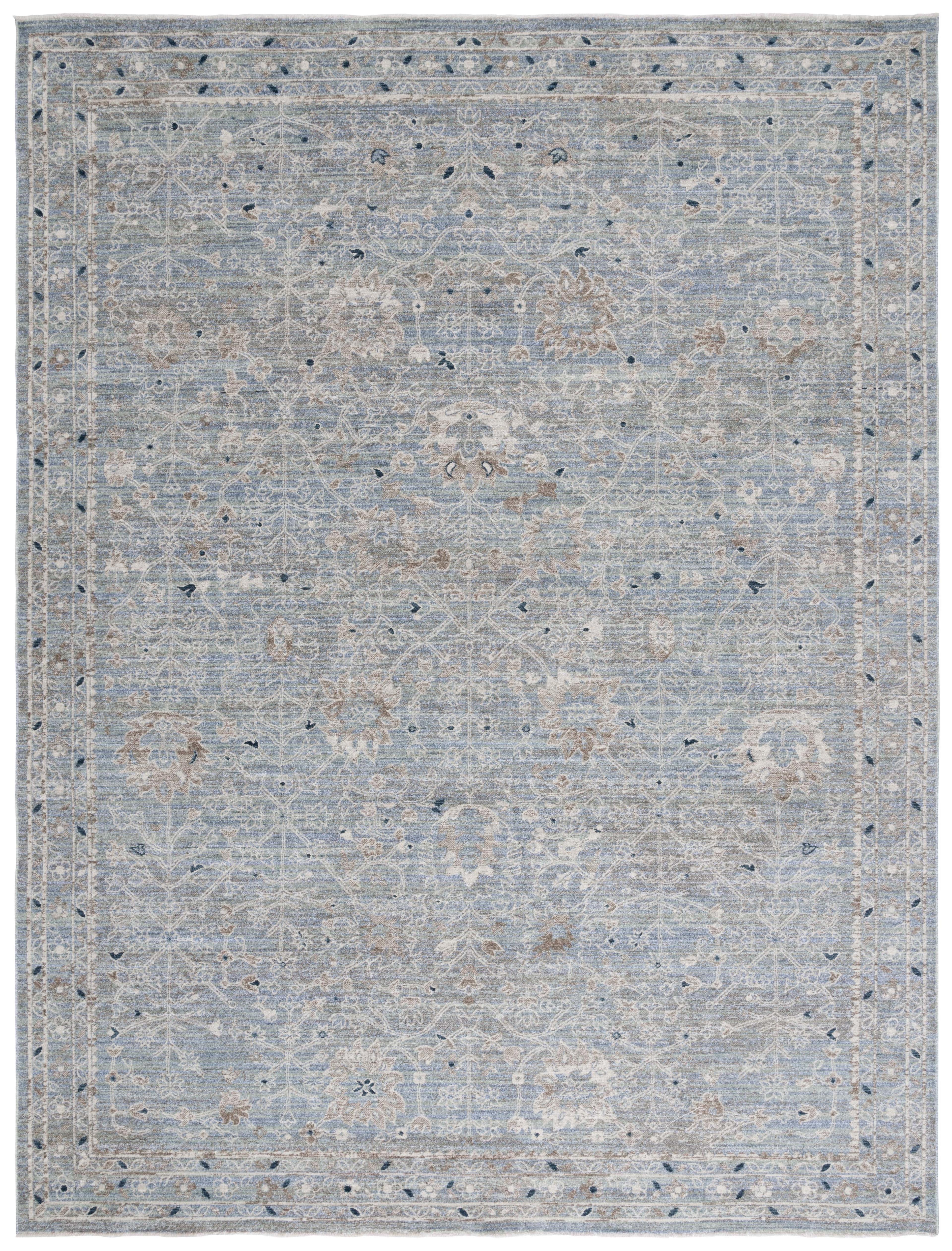 Antique Patina ANP656 Machine Made Loomed Area Rug - Blue/Ivory - 8'-0" x 9'-6" - Safavieh