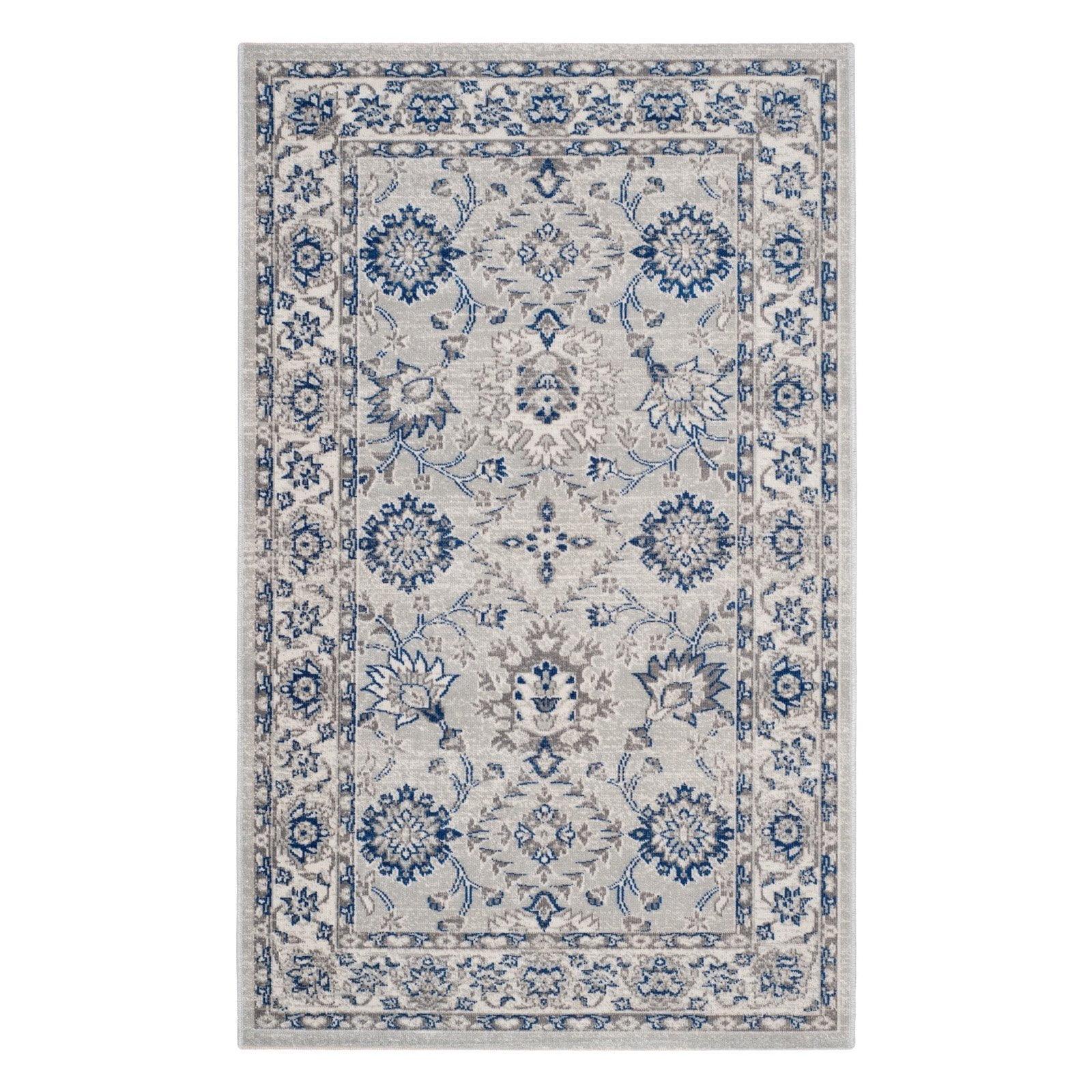 Handmade Ivory Synthetic Rectangular Decorative Rug 36 in