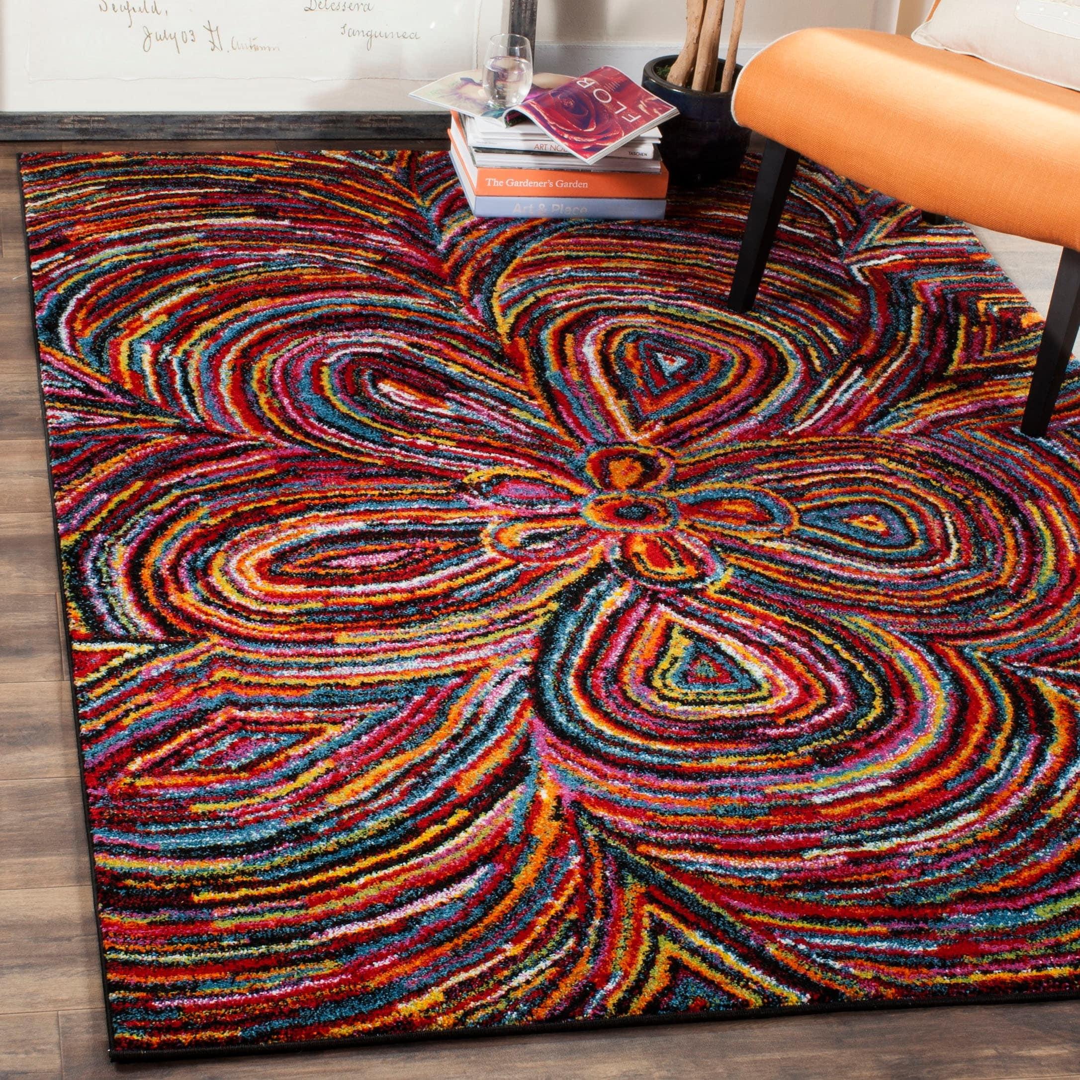 Aruba ARB503 Power Loomed Indoor Area Rug - Multi - 4'x6' - Safavieh