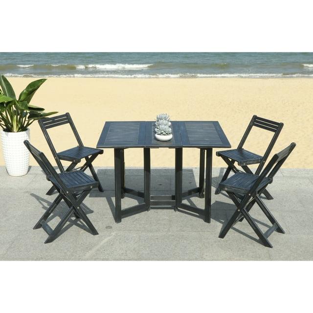 Arvin Table And 4 Chairs - Outdoor - PAT7001 - Black - Safavieh