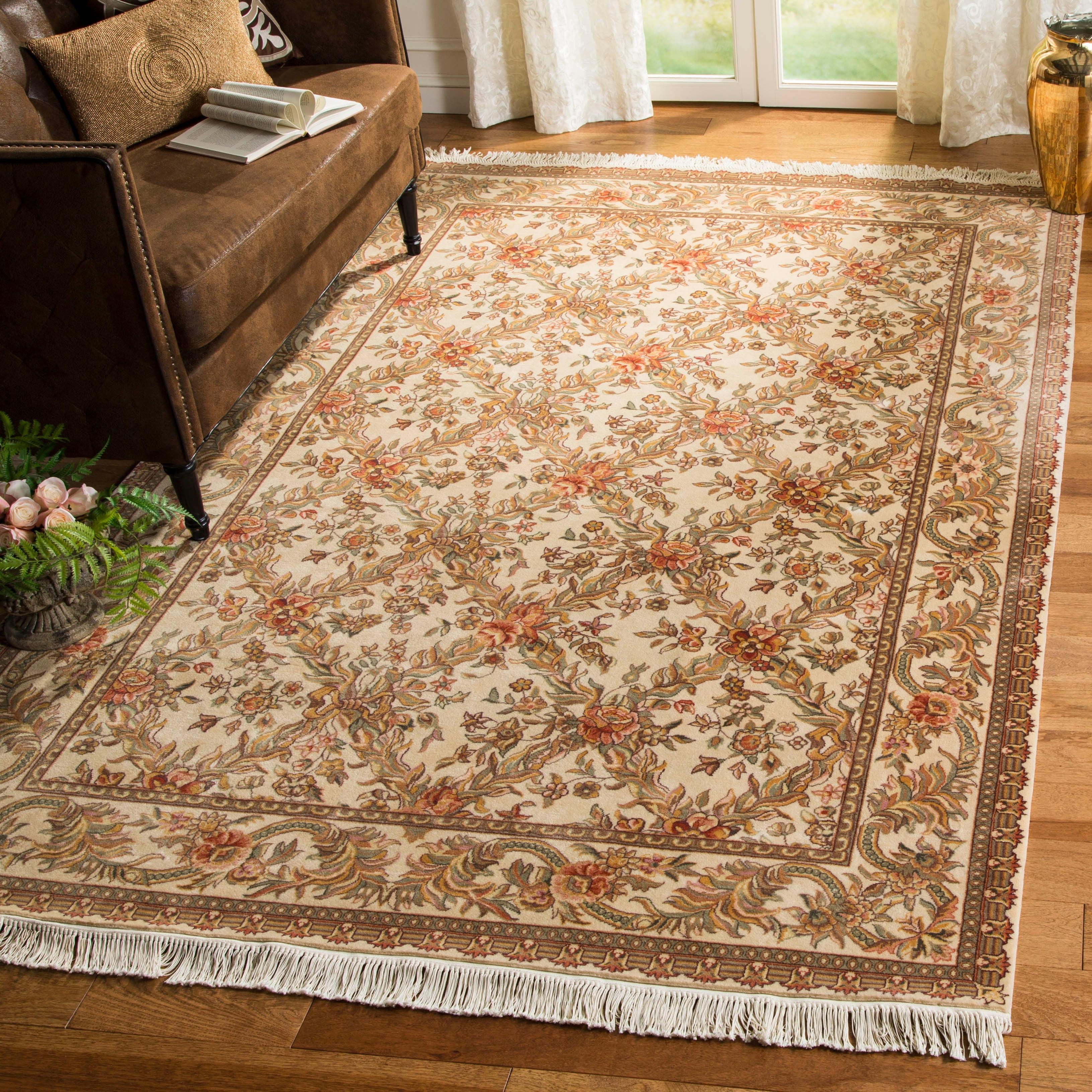 Royal Kerman Hand Knotted Wool Floral Rug