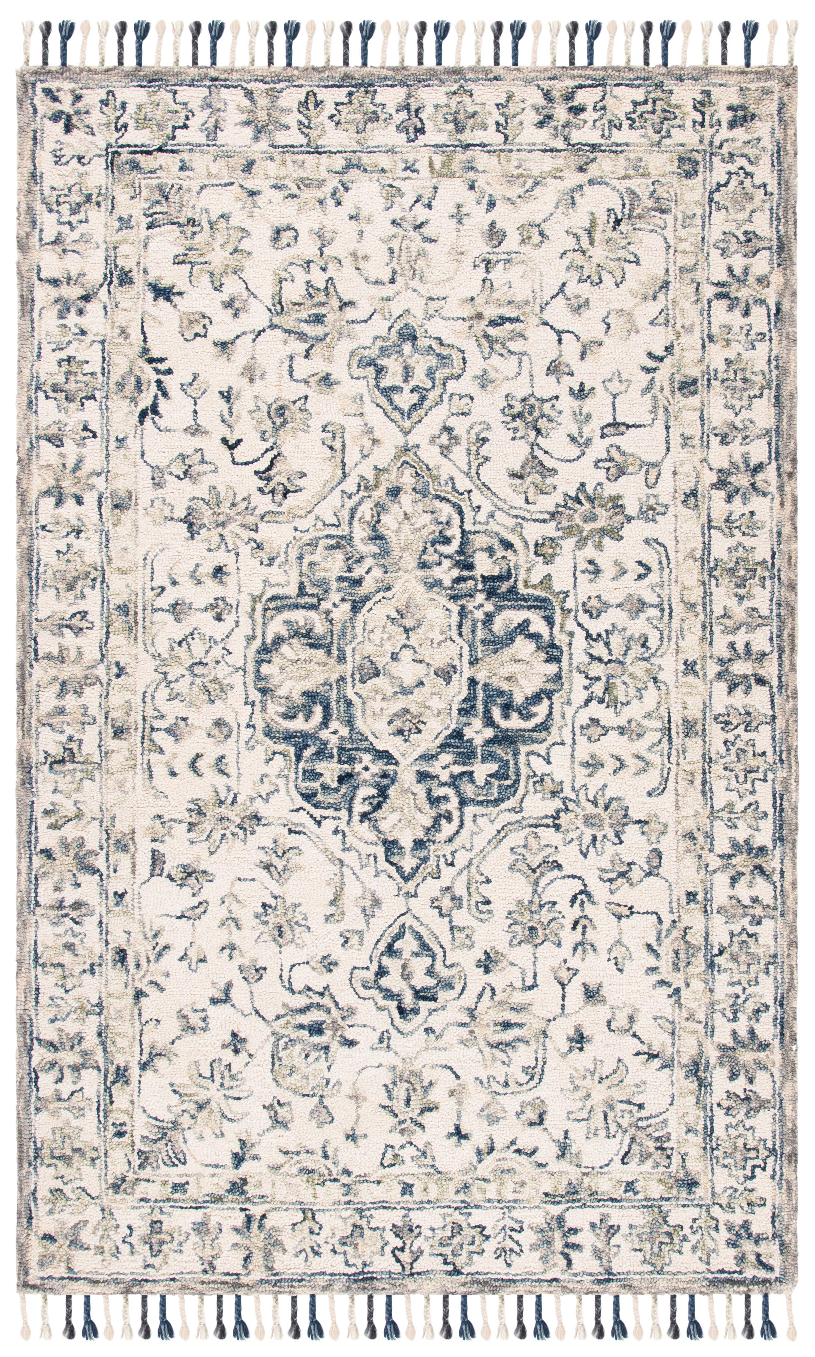 Safavieh Aspen 125 Rugs, Ivory / Blue, 10' X 14', Large Rectangle