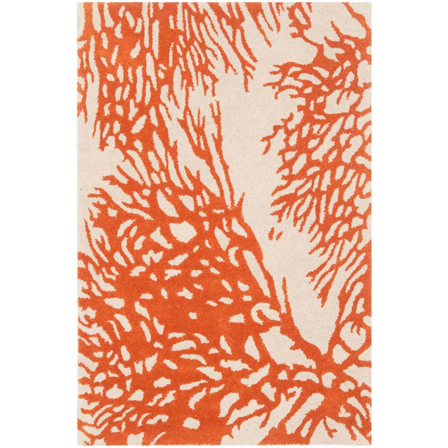 Bella BEL115 Hand Tufted Accent Rug - Beige/Terracotta - 2'6"x4' - Safavieh.
