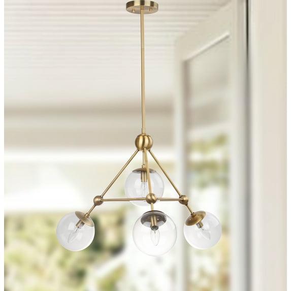 Bain 4 Light 32" Pendant - PND4006 - Bronze - Safavieh