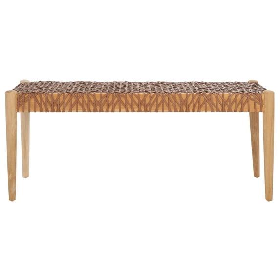 Kazbah 47" Genuine Leather Bench