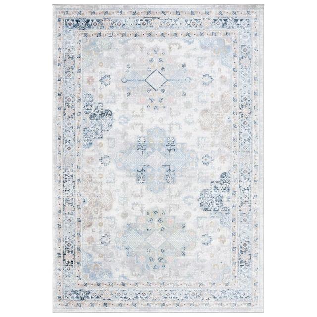 Bayside BAY116 Power Loomed Indoor Machine Washable Area Rug - Grey/Blue - 5'3"x7'6" - Safavieh