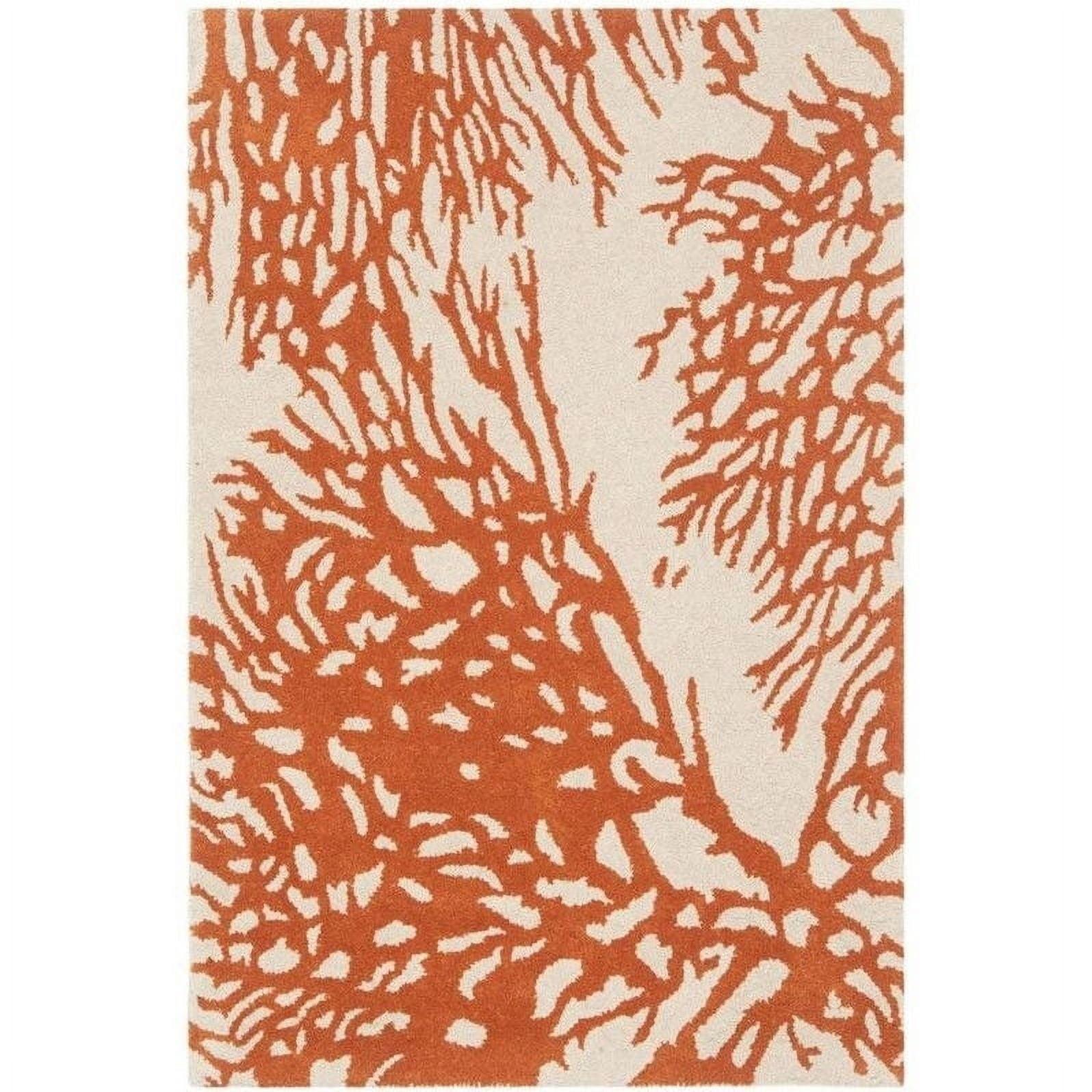 SAFAVIEH Bella Pascal Floral Coral Wool Area Rug, Beige/Terracotta, 2' x 3'