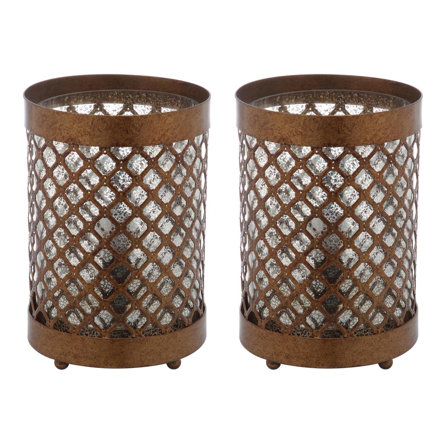 Borden 11.5" Hurrican Lamp (Set of 2) - Gold - Safavieh.