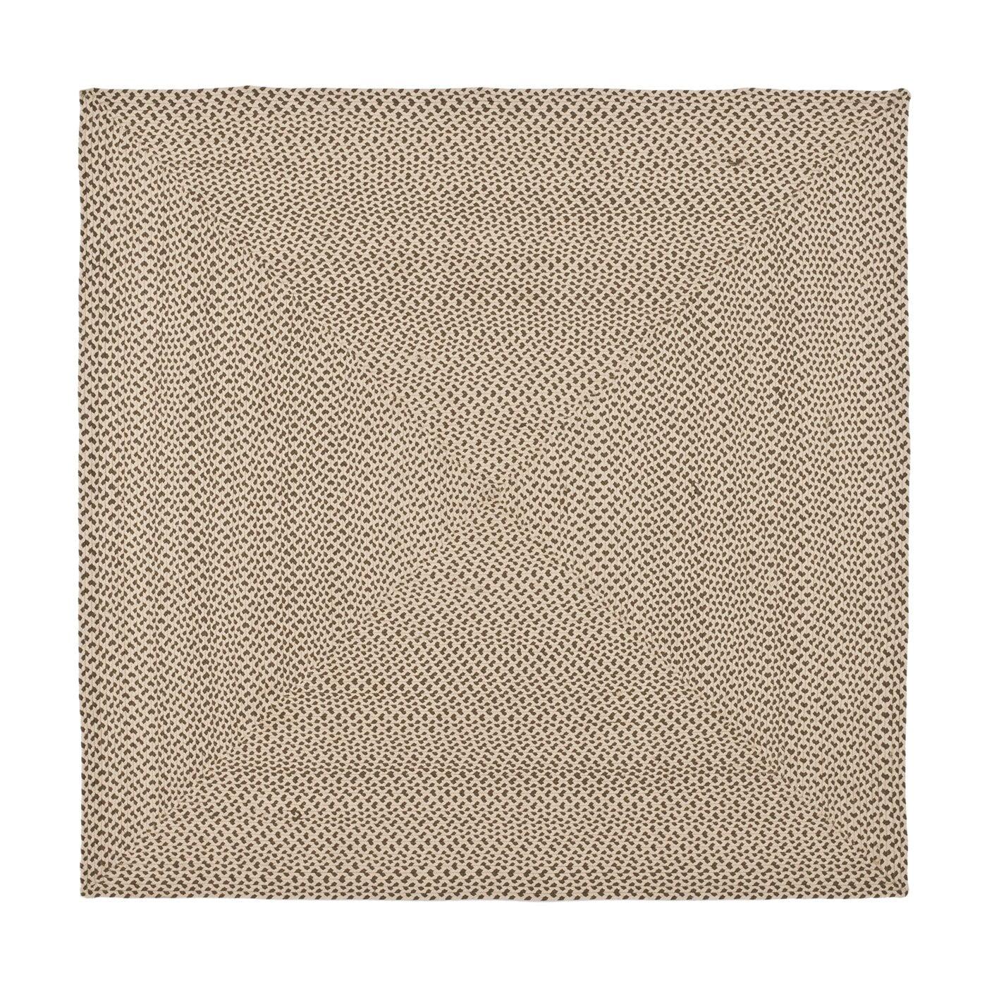 Handwoven Braided Cotton Area Rug, Beige/Brown, 8' x 10'