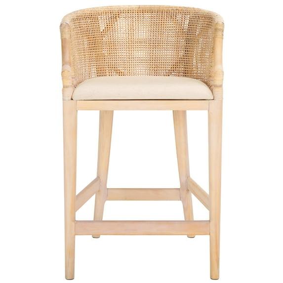 Brando Counter Stool - BST4000 - Natural/White Washed - Safavieh