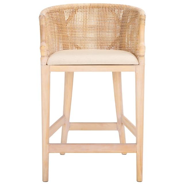 Brando Counter Stool - BST4000 - Natural/White Washed - Safavieh