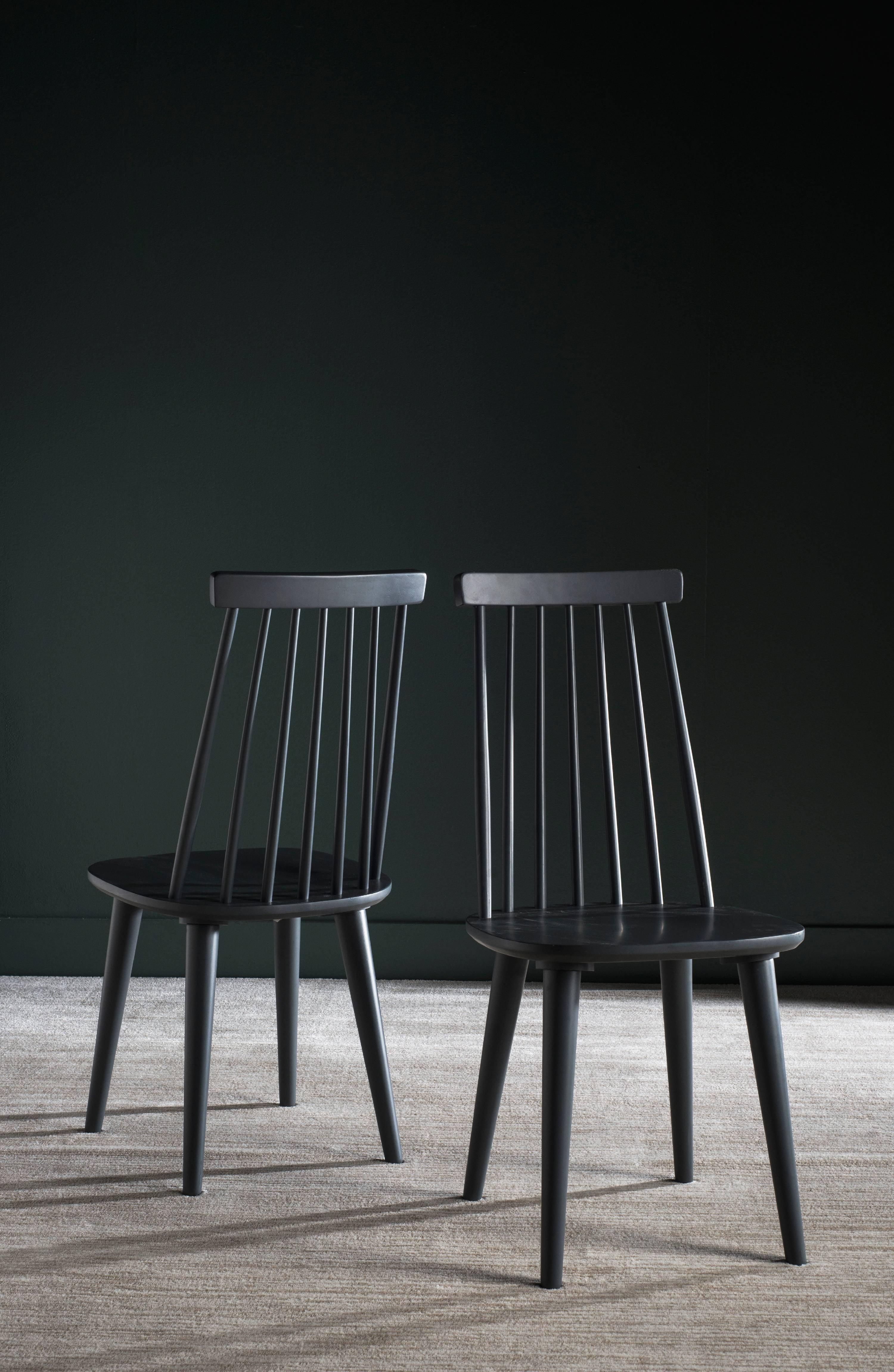 Transitional Gray Windsor Slat Side Chair in Sustainable Wood