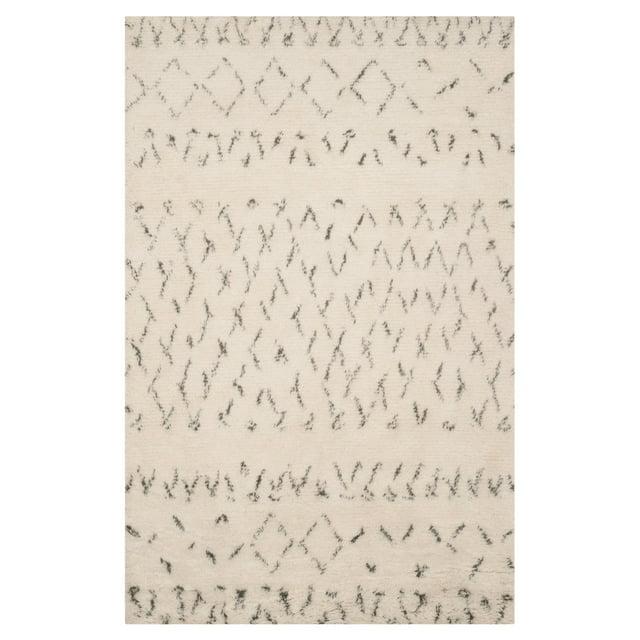 Safavieh CASABLANCA, IVORY / GREY, 6' X 6' Square, Area Rug, CSB851B-6SQ
