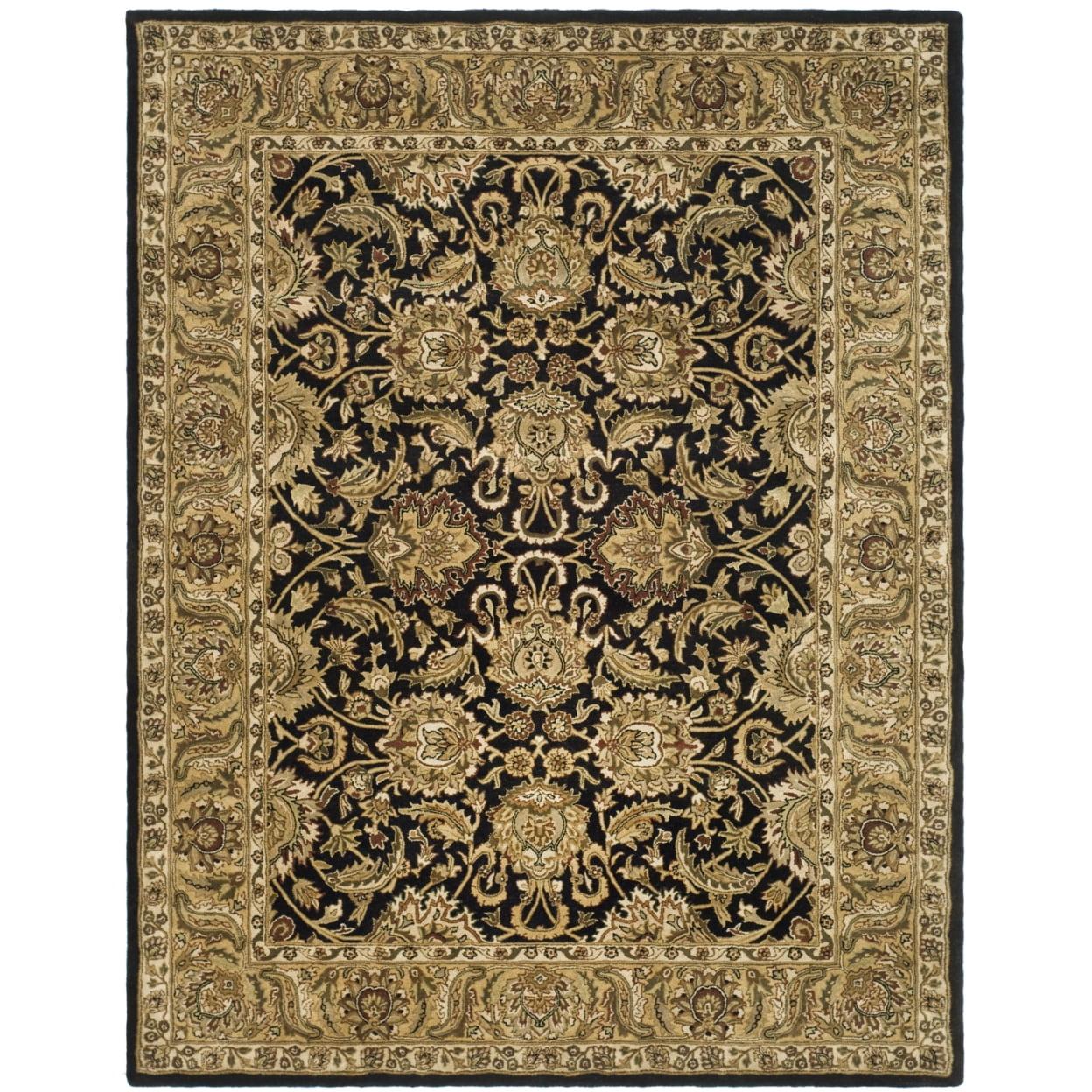 Classic CL252A Hand Tufted Area Rug - Black/Gold - 5'x8' - Safavieh..