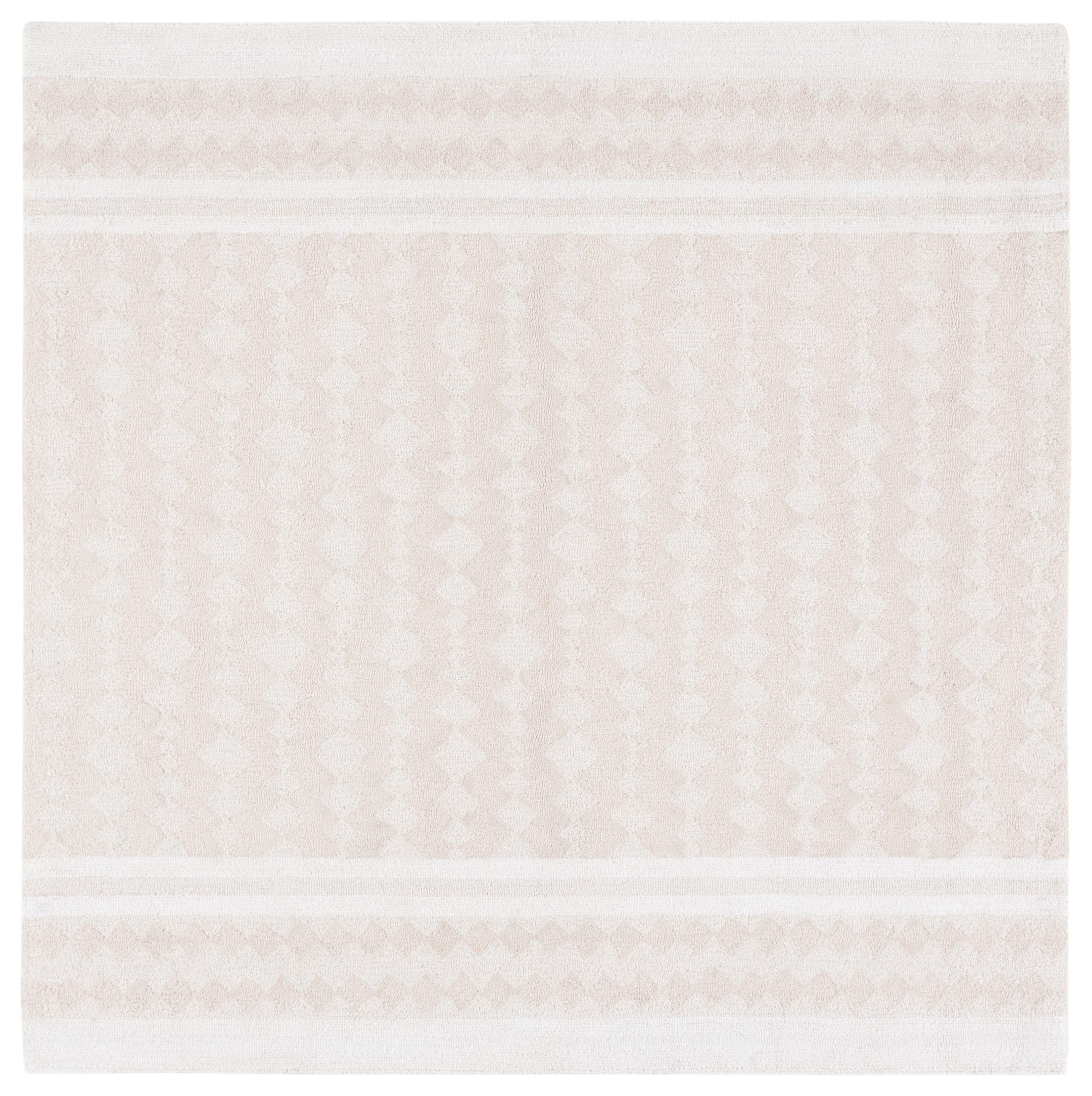 SAFAVIEH Capri Trinity Distressed Area Rug, Beige/Ivory, 6' x 6' Square