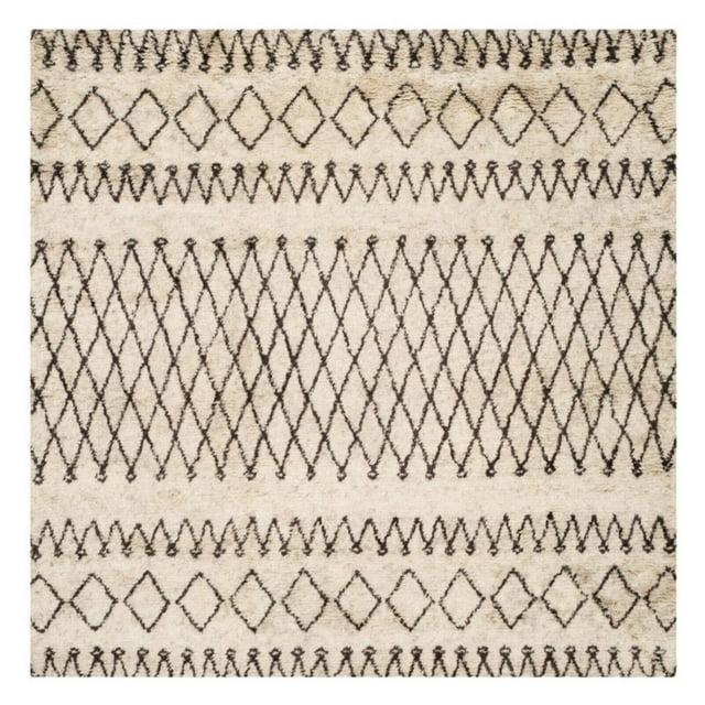 Casablanca CSB851 Hand Tufted Indoor Area Rug - Ivory/Dark Brown - 8'x10' - Safavieh