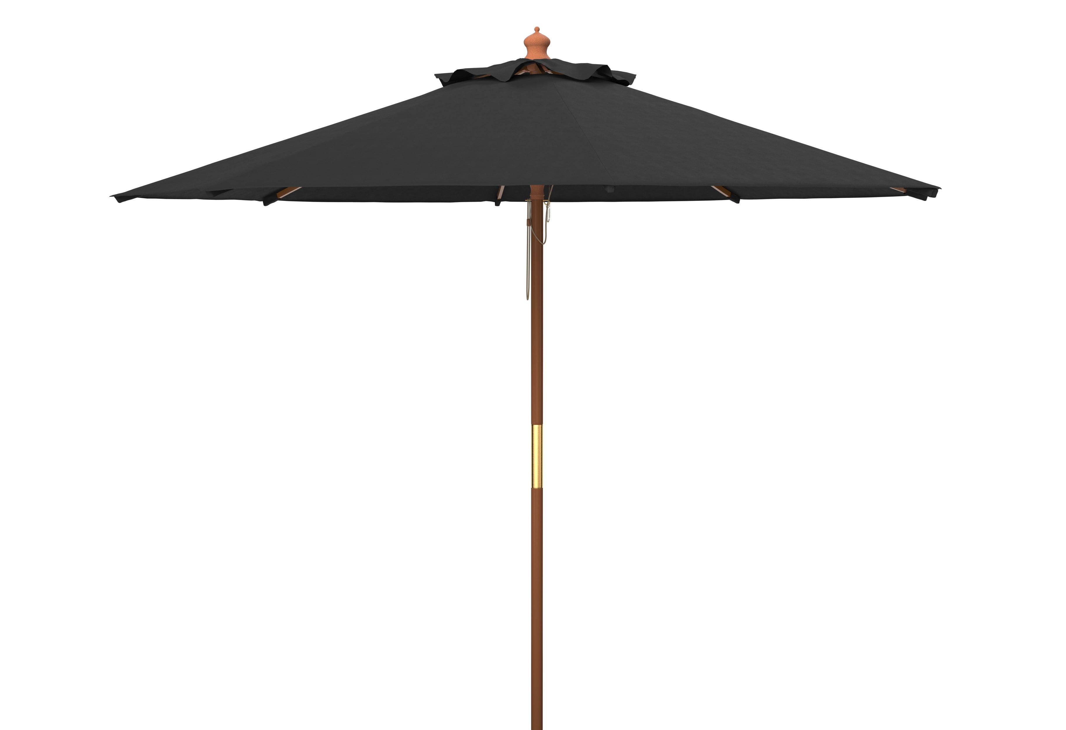 Cannes 11Ft Wooden Pulley Market Umbrella  - PAT8109 - Grey - Safavieh