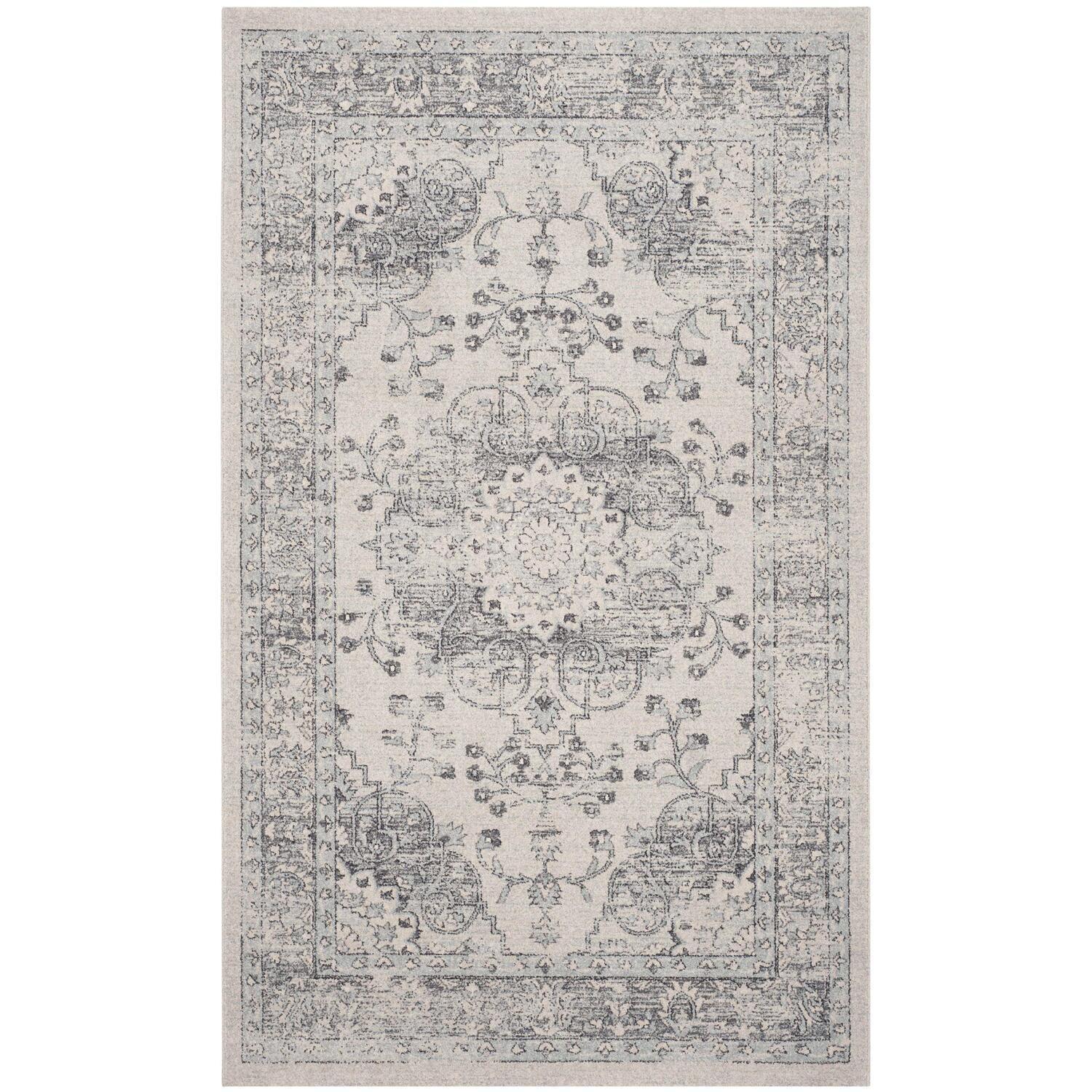 Handmade Blue Synthetic Rectangular 4' x 6' Rug