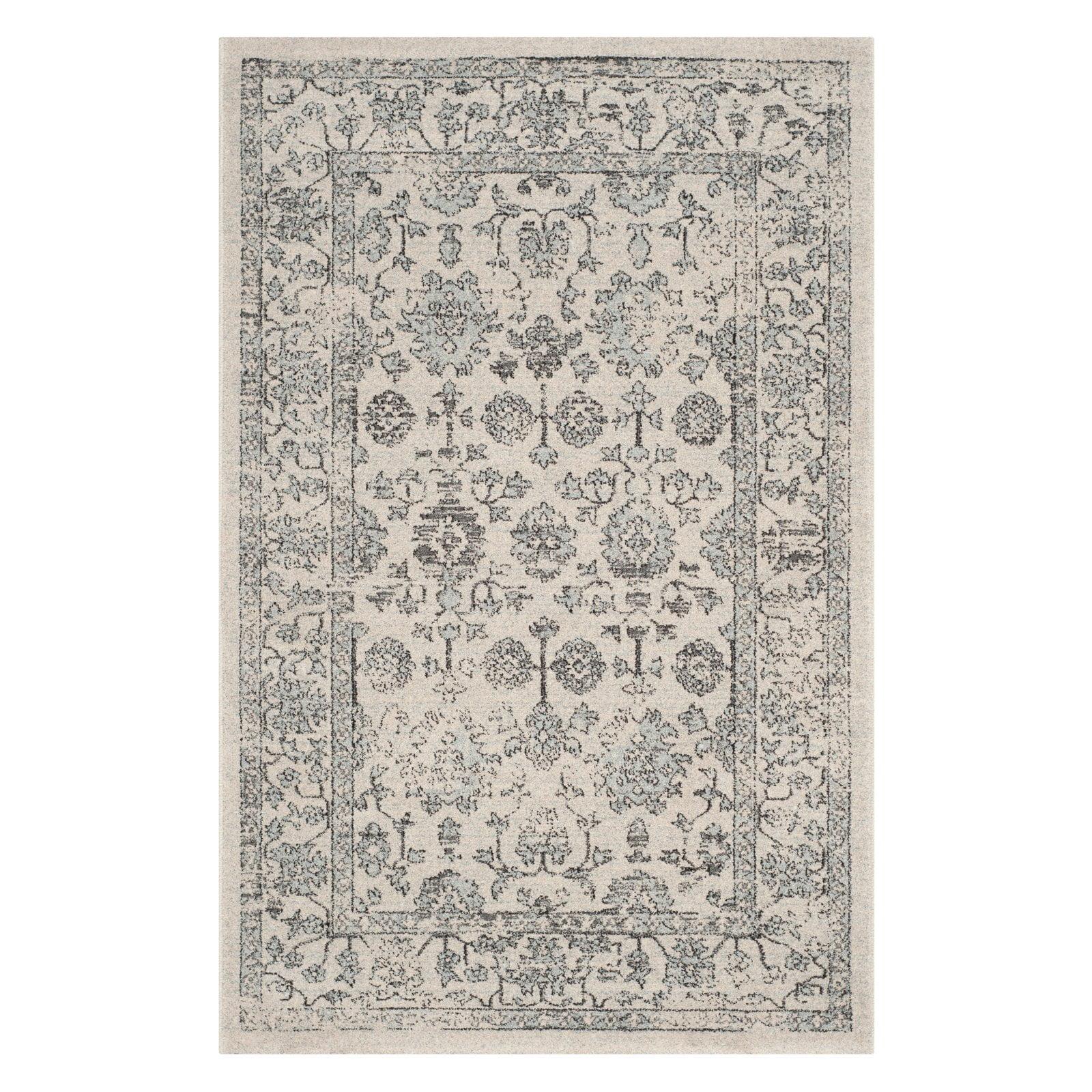 Handmade Easy-Care Reversible Blue Cotton Blend 4' x 6' Rug