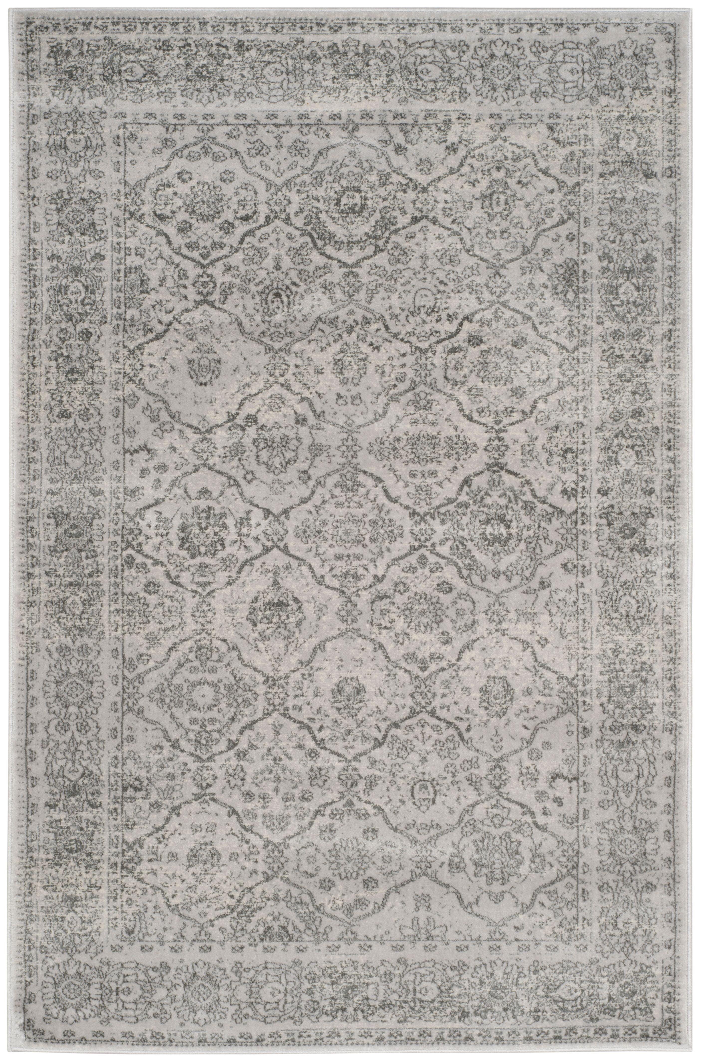 Carnegie CNG691 Power Loomed Accent Rug - Light Grey/Grey - 3'x5' - Safavieh.