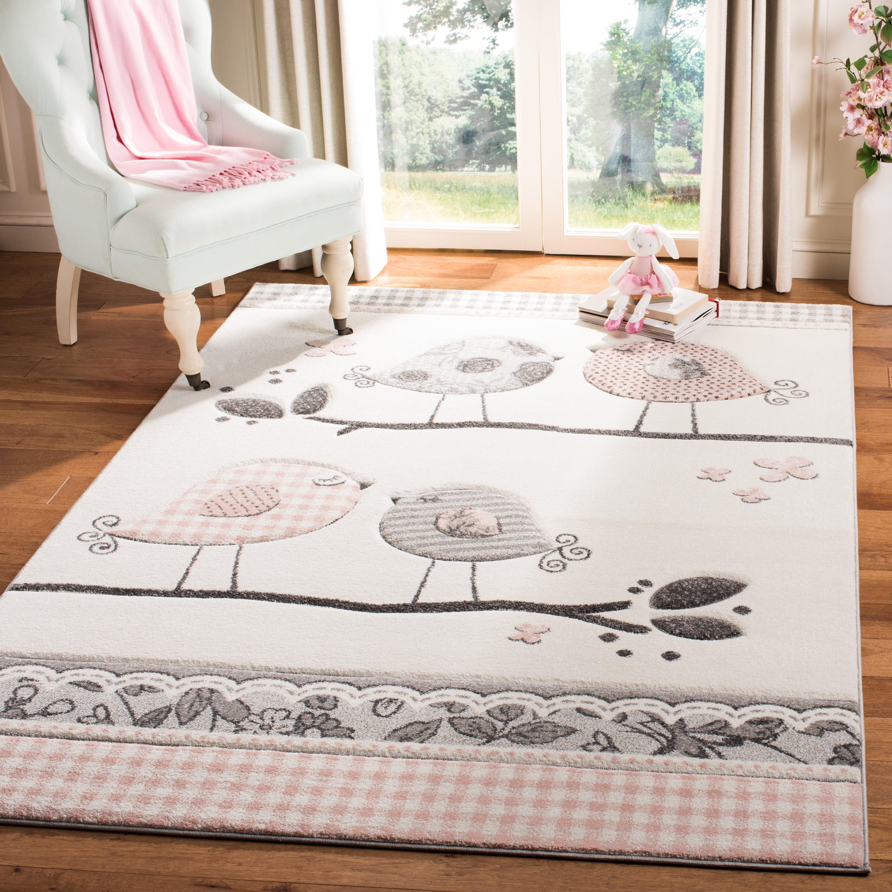 Carousel Kids CRK153 Power Loomed Area Rug - Pink/Ivory - 5'3"x7'6" - Safavieh.