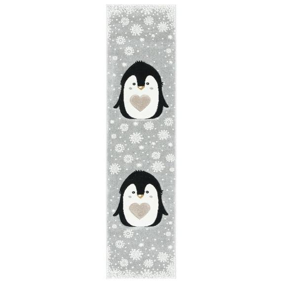 Carousel Kids CRK132 Power Loomed Runner Rug - Light Grey/Black - 2'x8' - Safavieh.