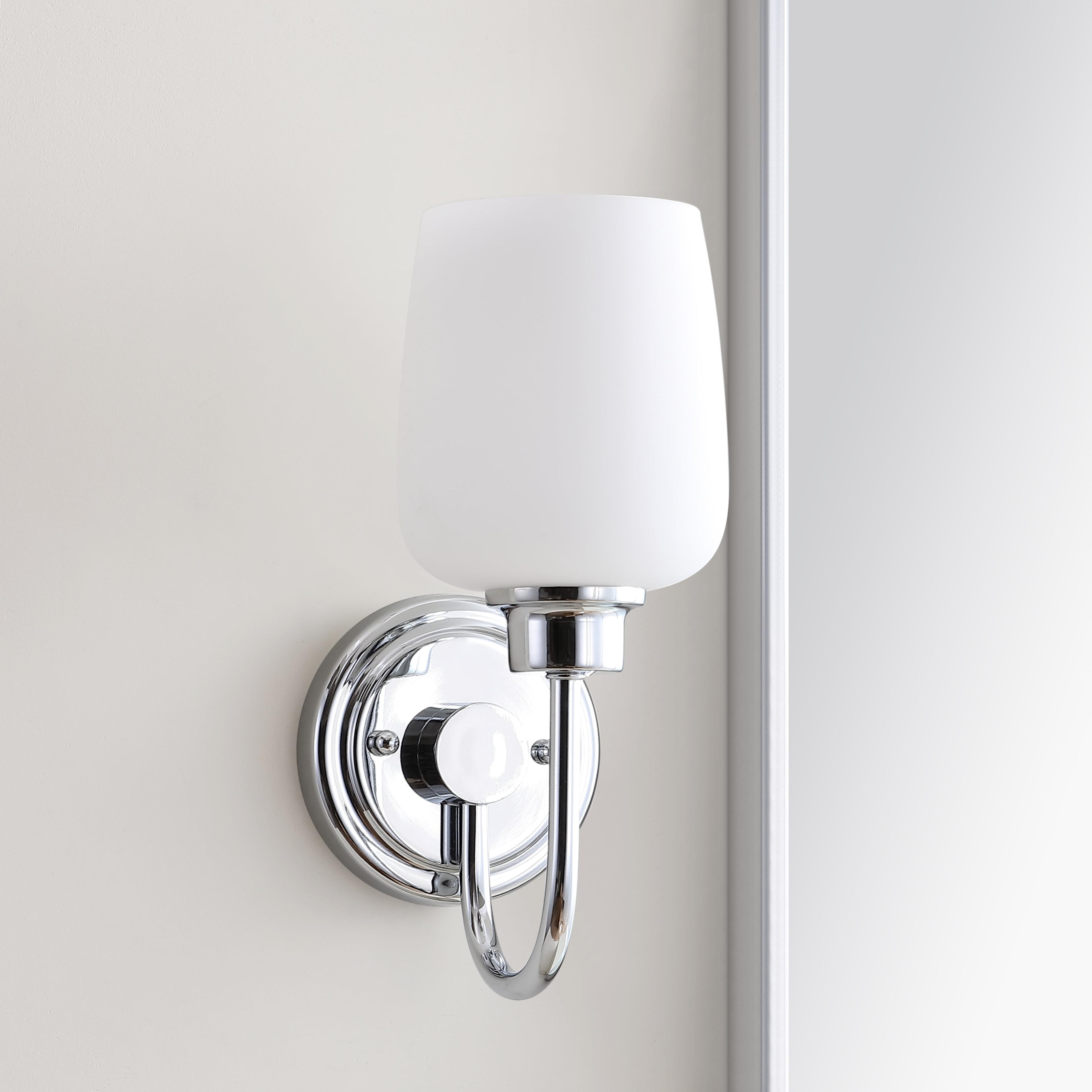 Elegant Chrome 7.5" Contemporary Bathroom Vanity Sconce