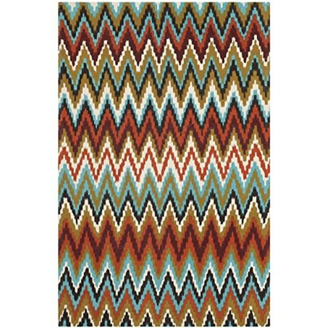 Safavieh Cedar Brook Collection Handmade Cotton Area Rug-Color:Teal/Red,Shape:Small Rectangle,Size:6'L x 4'W