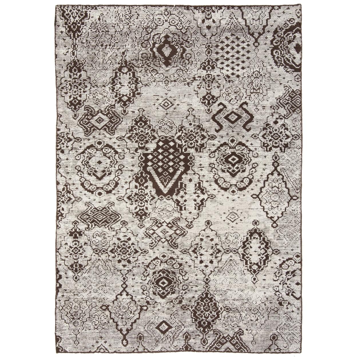 Hand-Knotted Gray Wool Viscose 8' x 10' Area Rug