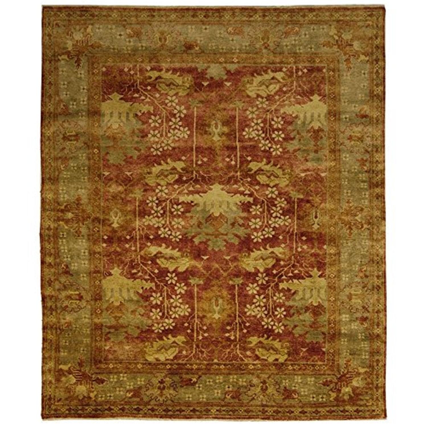 Safavieh  Couture Hand-knotted Oushak Irmelinde Traditional Oriental Wool Rug with Fringe 10' x 14' 10' x 14' Indoor, Handmade Living Room, Bedroom,