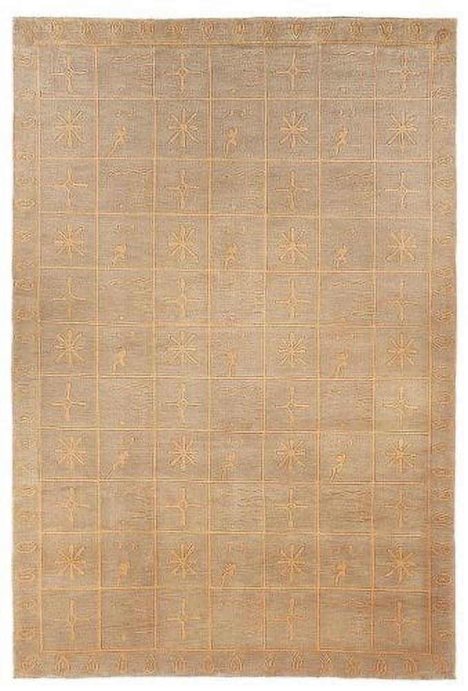 Tibetan Hand Knotted Silk & Wool Pile Oriental Rug