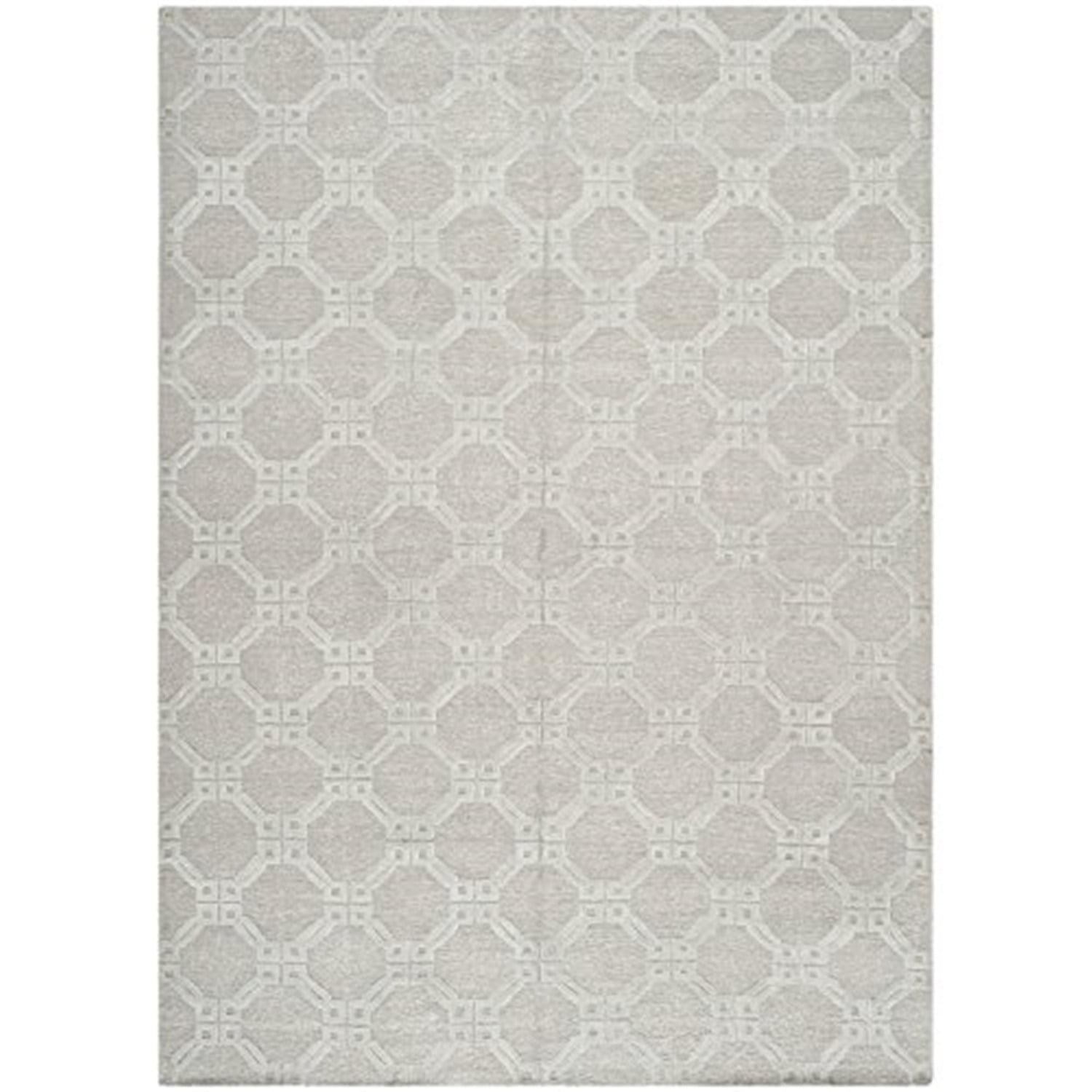 Safavieh  Couture Hand-knotted Tibetan Dganit Modern Wool Rug Silver/Silver 9' x 12' 9' x 12' Living Room