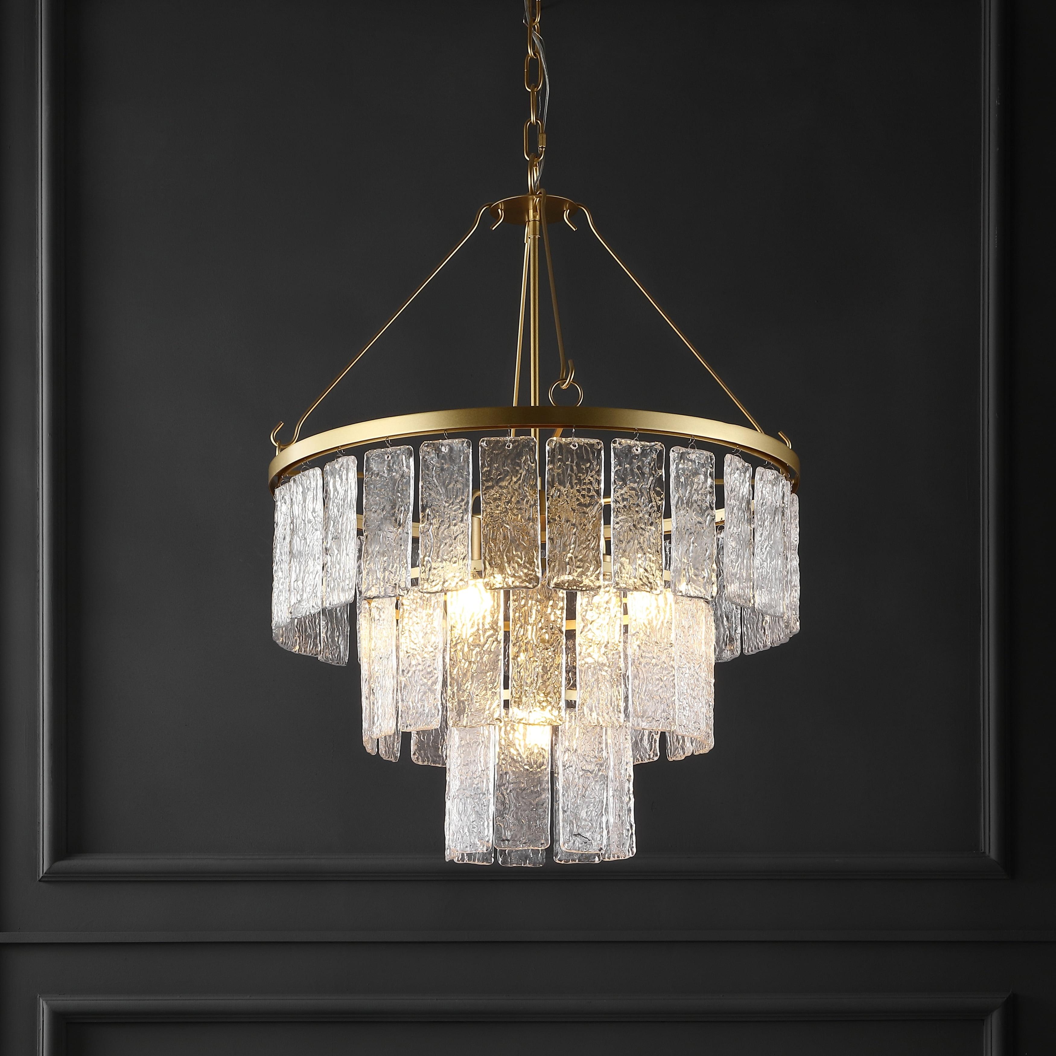 Safavieh  Couture Marjory Art Deco 3-Tier Pendant Chandelier - 23.75 IN W x 23.75 IN D x 34.5 / 82.5 IN H