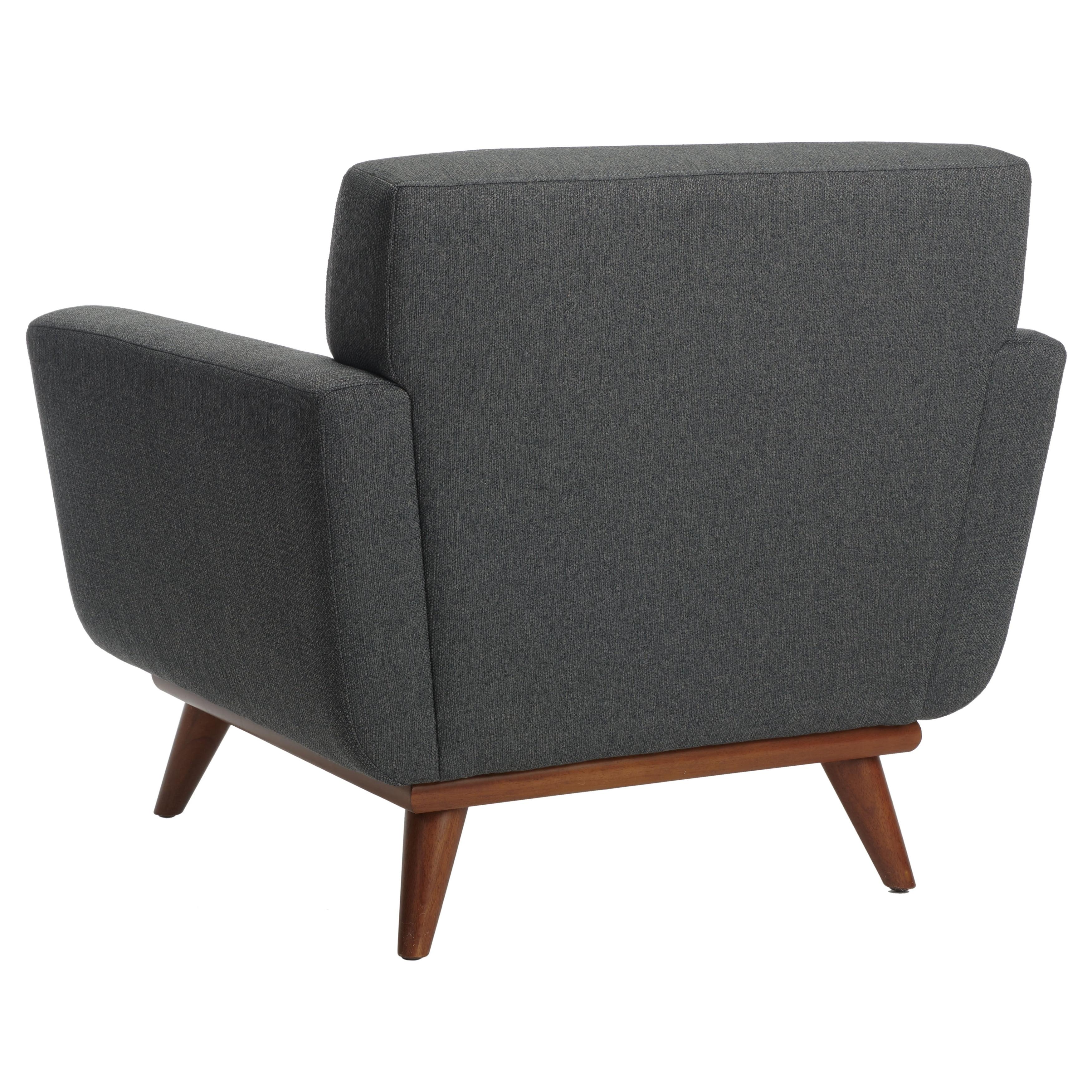 Opal Linen Tufted Arm Chair - SFV4727 - Slate/Grey - Safavieh Couture