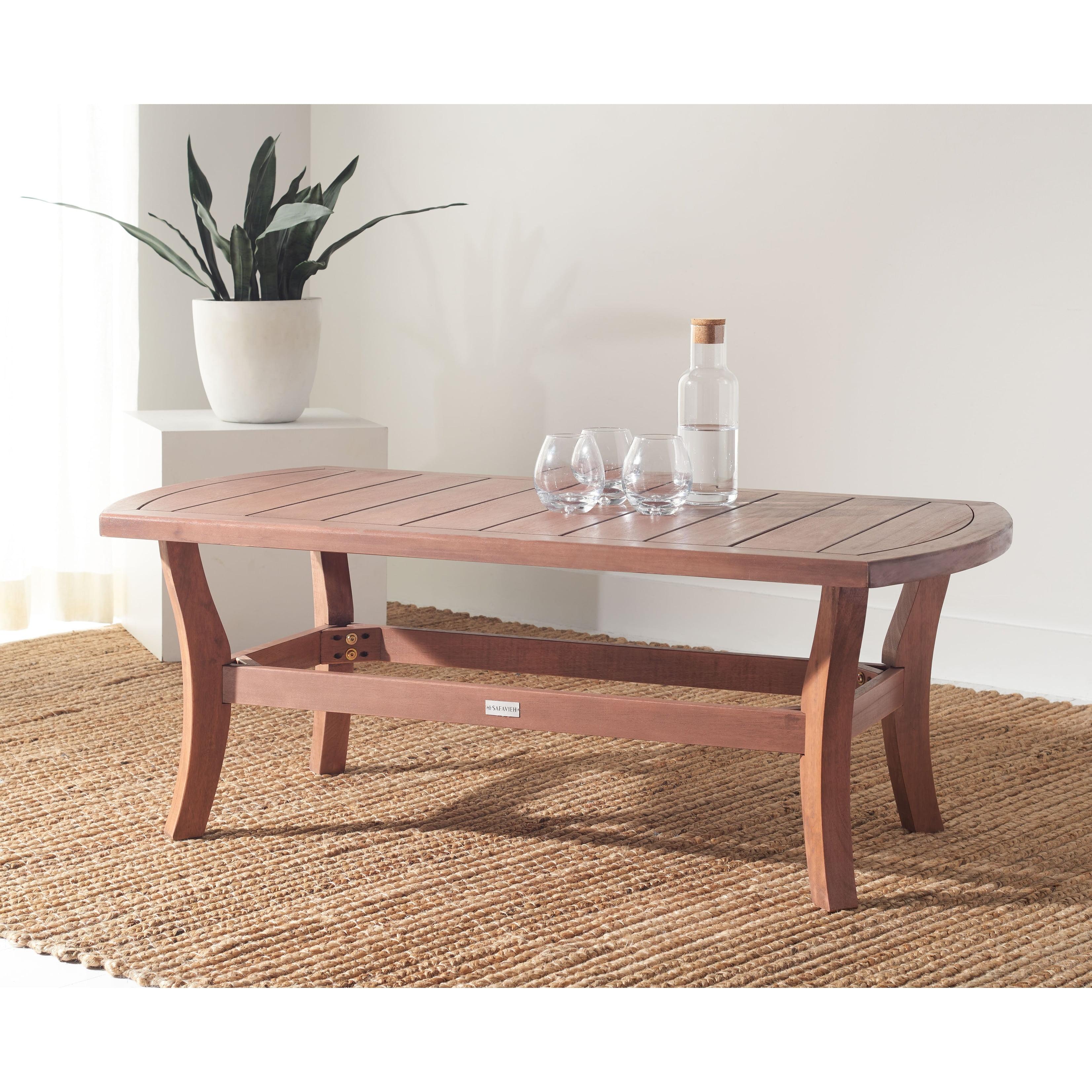 Eucalyptus Wood Payden 50" Natural Finish Outdoor Coffee Table