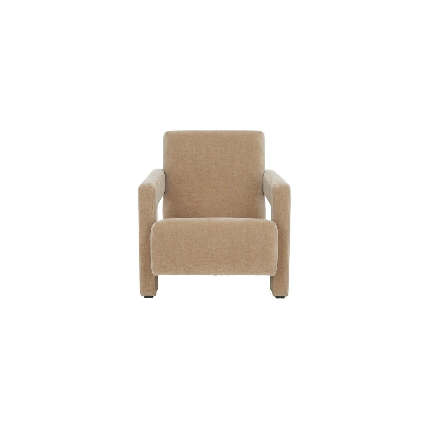 Taylor Light Brown Velvet Upholstered Accent Chair