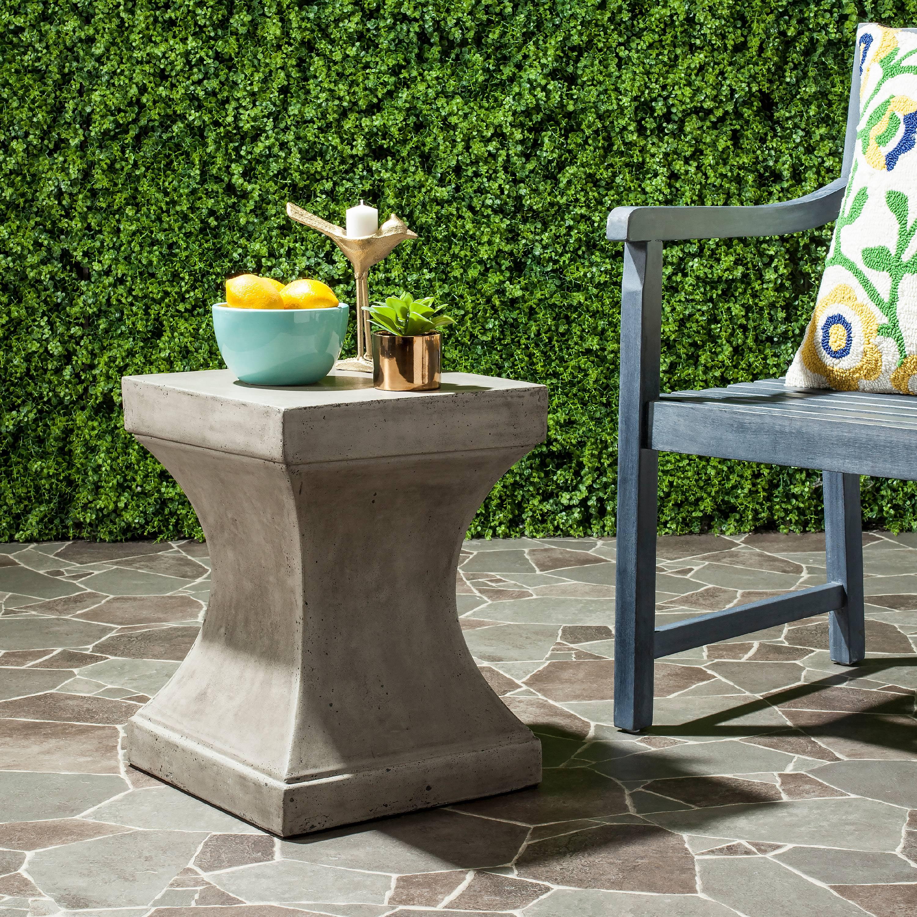 Curby Accent Stool - Indoor/Outdoor - VNN1002 - Gray - Safavieh