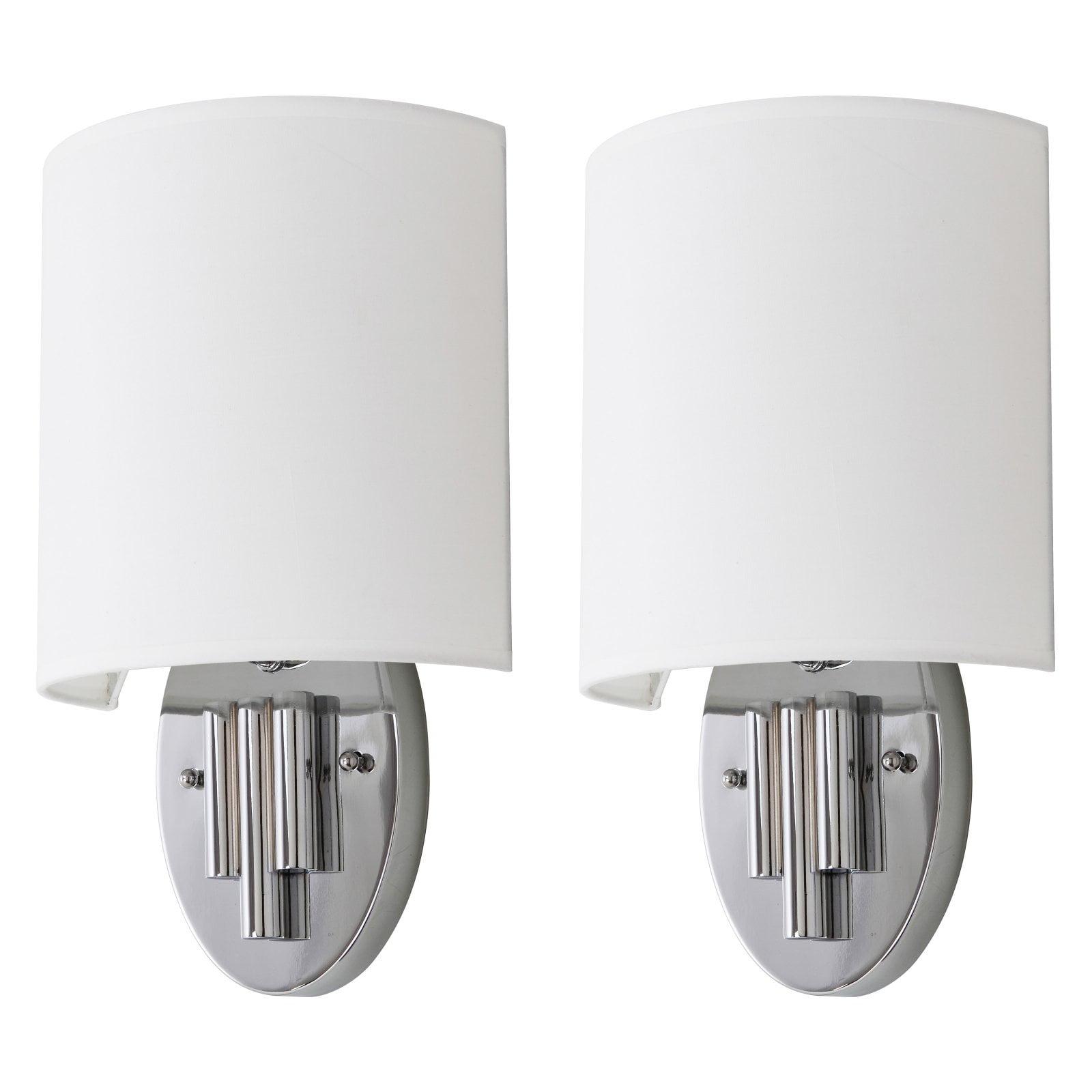 Darlene Chrome Contemporary Wall Sconce Set of 2