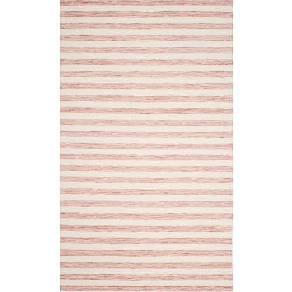 Dhurries DHU575 Hand Woven Area Rug - Rust/Ivory - 4'x6' - Safavieh.
