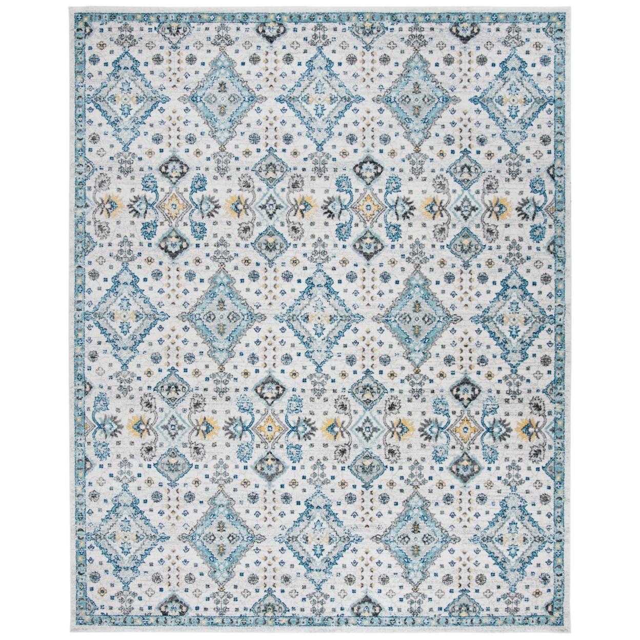 Evoke EVK224 Power Loomed Accent Rug - Ivory/Light Blue - 3'x5' - Safavieh.