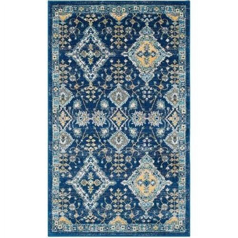 Evoke EVK224 Power Loomed Accent Rug - Royal/Ivory - 3'x5' - Safavieh.