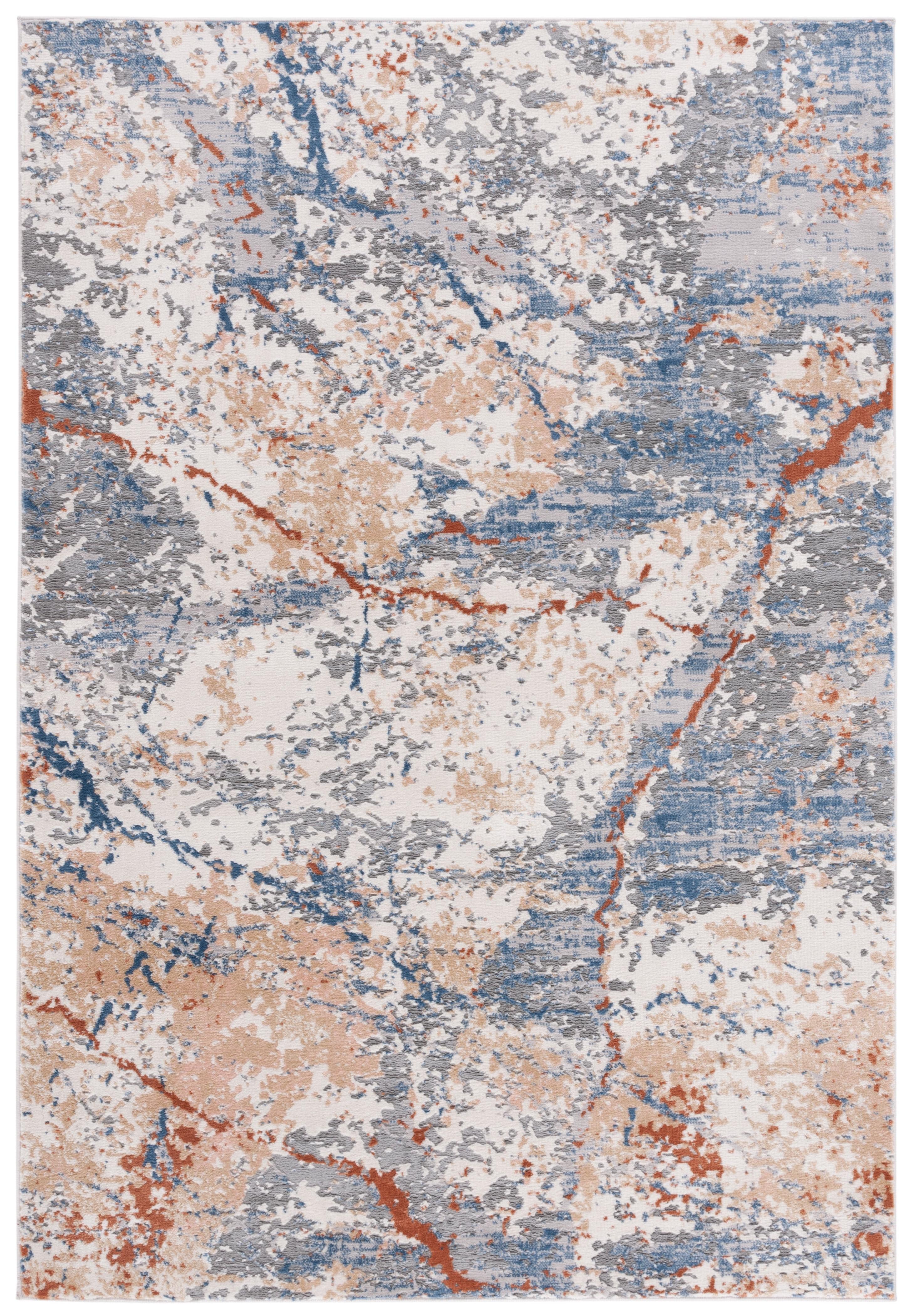 Eternal ETL230 Power Loomed Indoor Area Rug - Grey/Blue Gold - 5'3"x7'6" - Safavieh