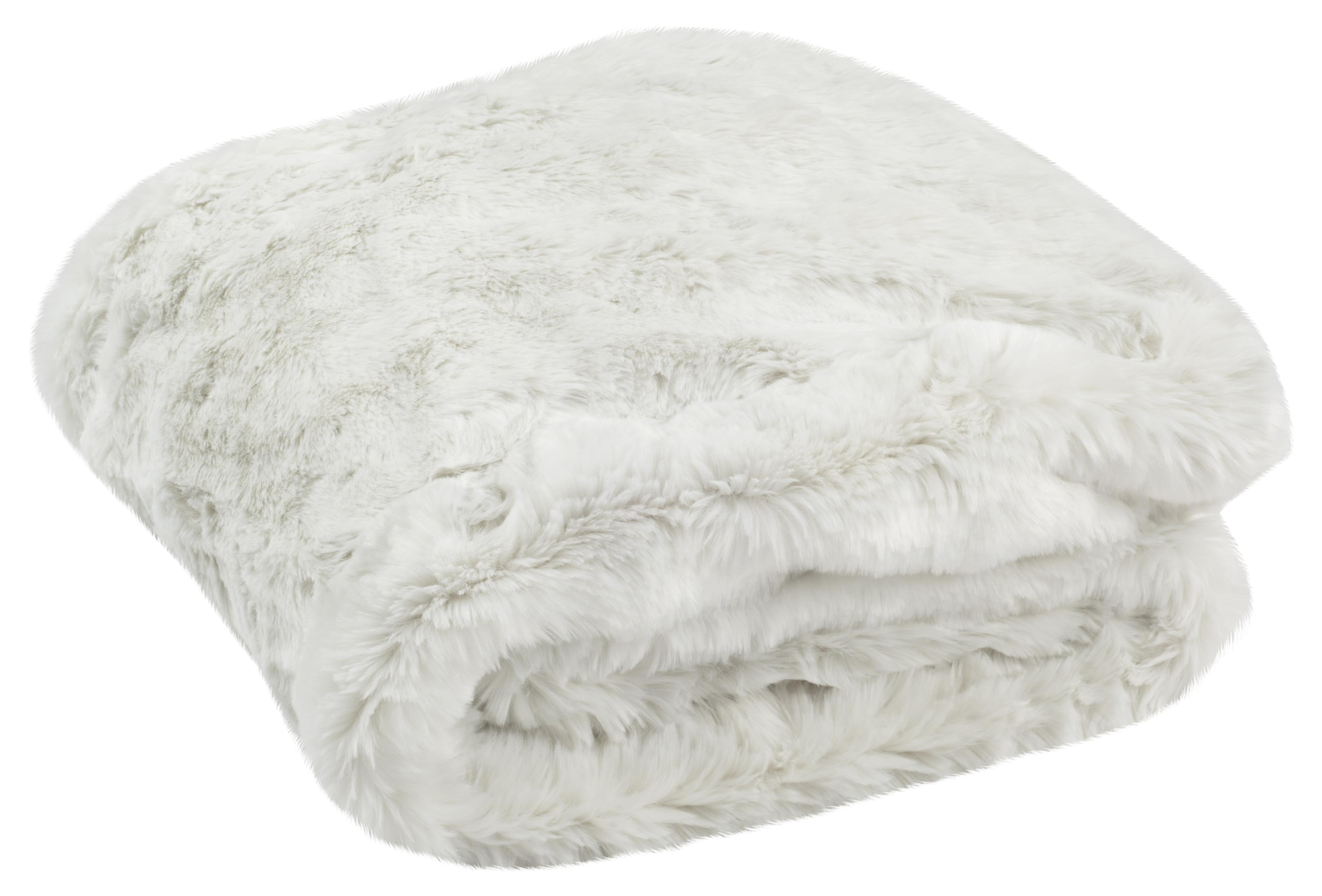 Snow White Faux Fur Reversible Throw Blanket